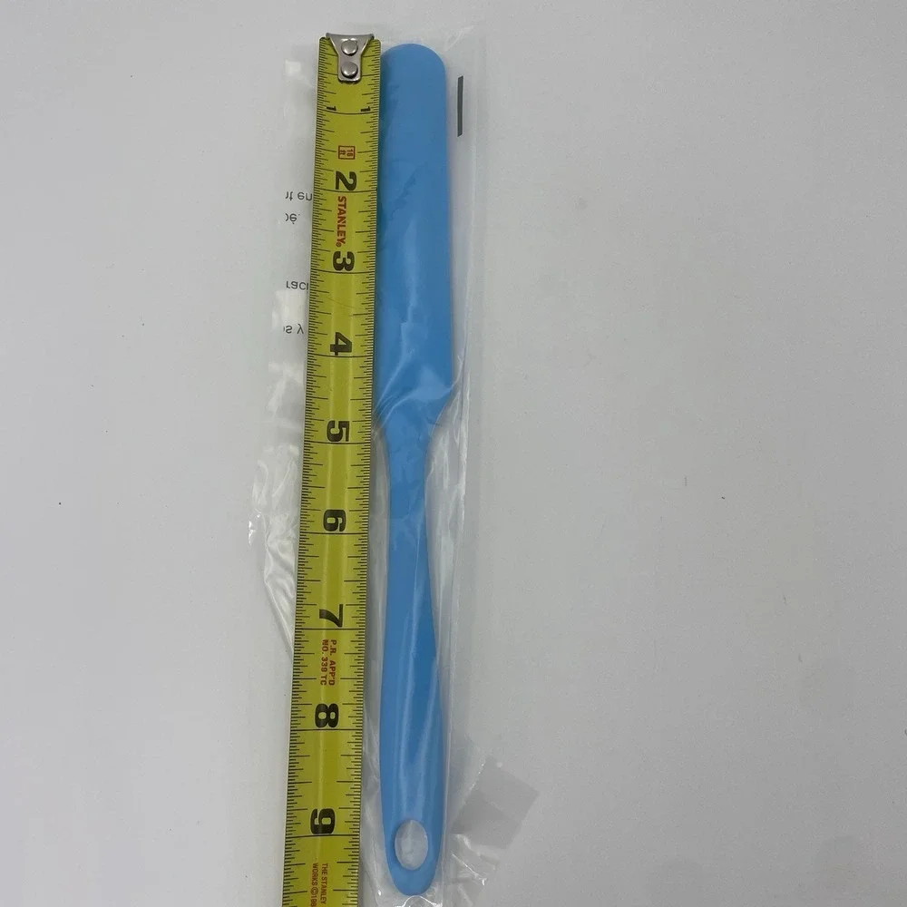 Blue Silicone Spatula Cake Icing Frosting Spreader Kitchen Bowl Jar Scraper